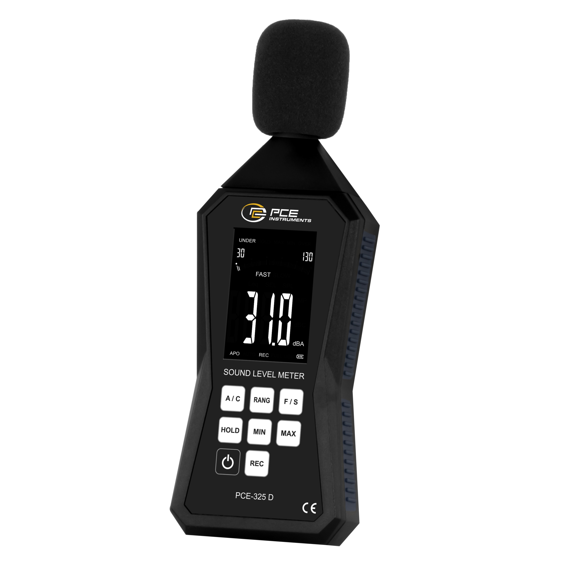 PCE Sound Level Meter with Datalogger — 30–130dB, Manual and Automatic Measuring Modes, Model# PCE-325D